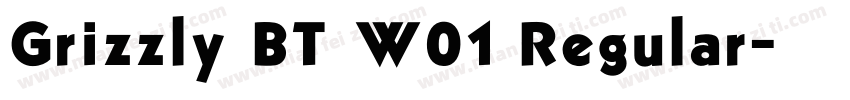 Grizzly BT W01 Regular字体转换